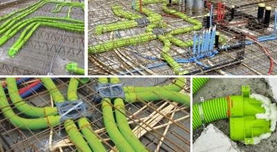 Instalace VZT rozvodu do betonu